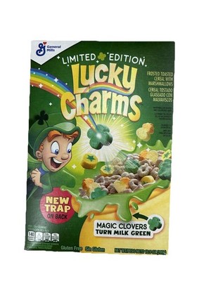 NEW-2026 St Patricks Day Lucky Charms Cereal with Marshmallows, 10.5 OZ