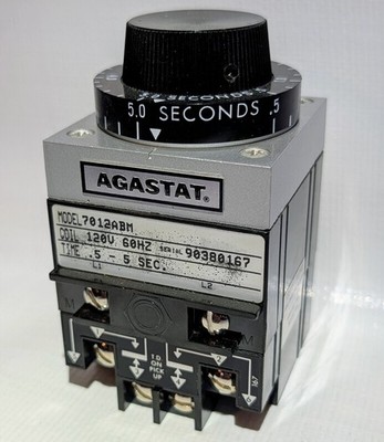 AGASTAT 7012ABM Time Delay Relay 120V 60 Hz 0.5-5 Sec New Open Box