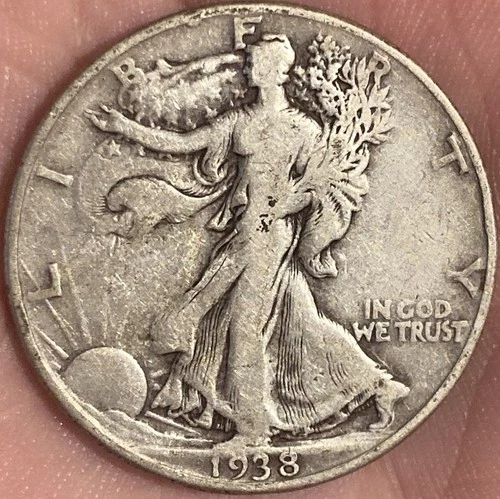 1938 D Walking Liberty Half Dollar 50c VG Key Date