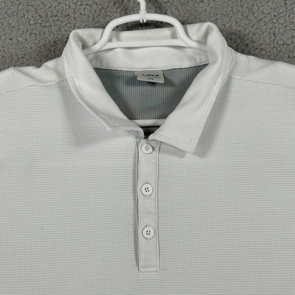 Polo Alo Para Hombres Talla 2XL Blanco Golf Coolfit Rendimiento Manga Corta Transpirable Foto 2 de 4