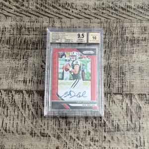 2018 Panini Prizm Rookie Auto Red Wave Sam Darnold #34/99 BGS 9.5 GEM MINT