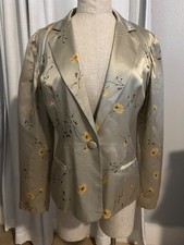 Adrianna Pap ll Silk Champagne base with Floral Blazer