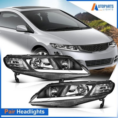 PAIR/SET Headlights Assembly W/ LEDDRL For Honda Civic Sedan 4-Door 2006-2011