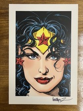 WONDER WOMAN ART PRINT - Signed by Jose Luis Garcia Lopez - 10.5x15 - DC Comics