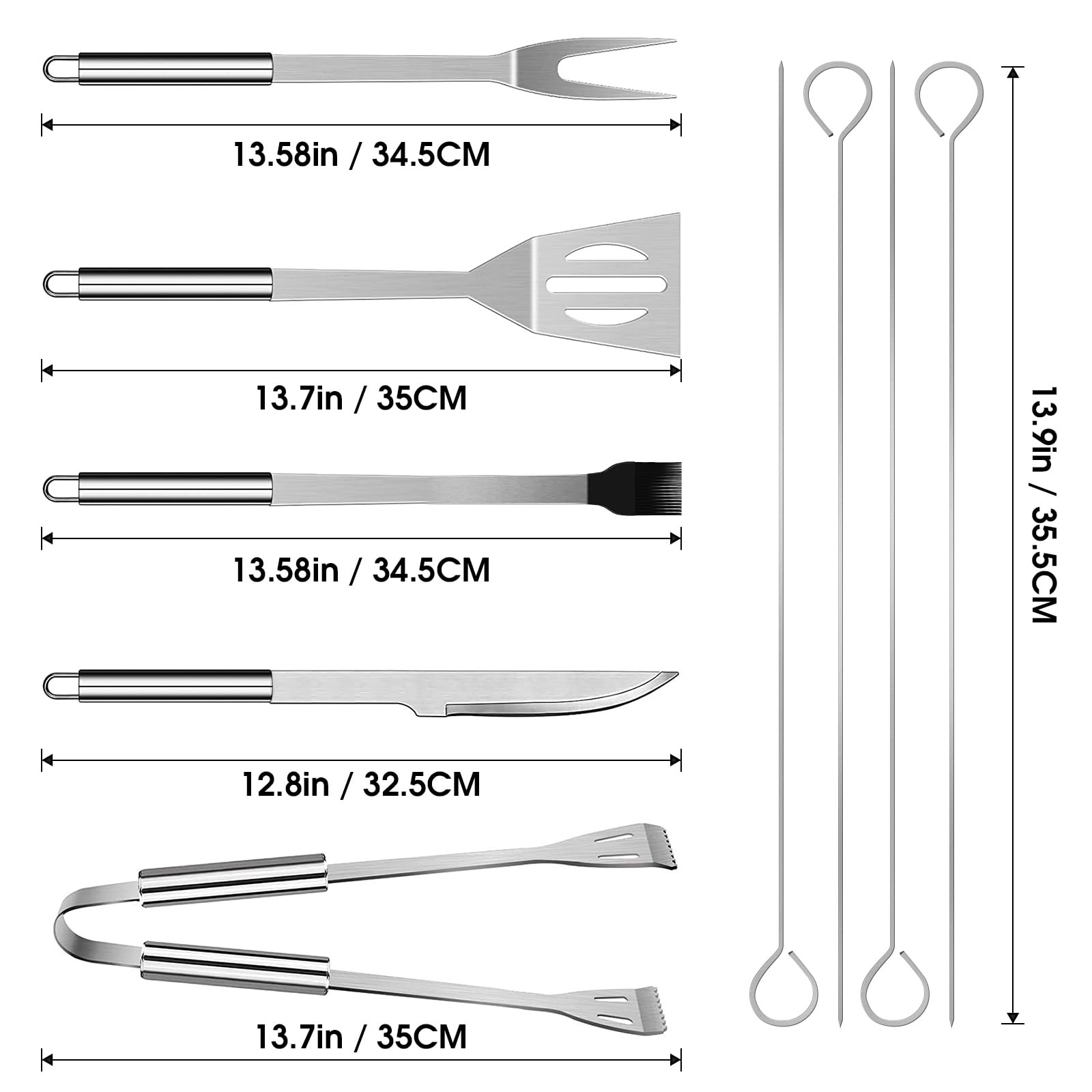 Foto 19 van BBQ Gebruiksvoorwerp Set Rvs Professionele Barbecue Accessoires Grill Tool Met