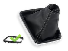 SCHALTMANSCHETTE FUR OPEL ZAFIRA B 2005-2014 SCHALTSACK LEDER NAHT GRAU +RAHMEN