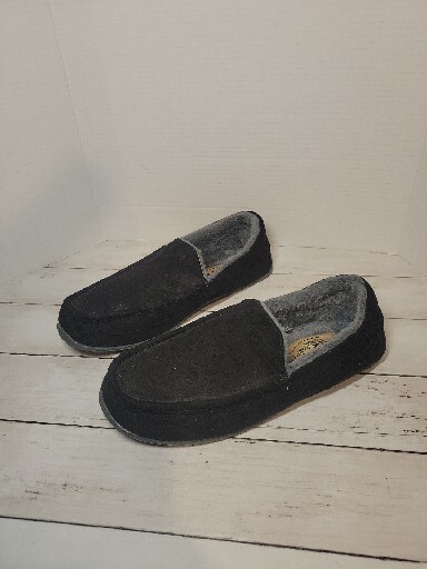 Deer Stags Spun Slipperooz Indoor Outdoor Moccasin Black  display picture 2