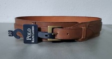 VTG RALPH LAUREN SINGLE PRONG MENS CALF-LEATHER WESTERN BELT MADE IN ENGLAND: 30