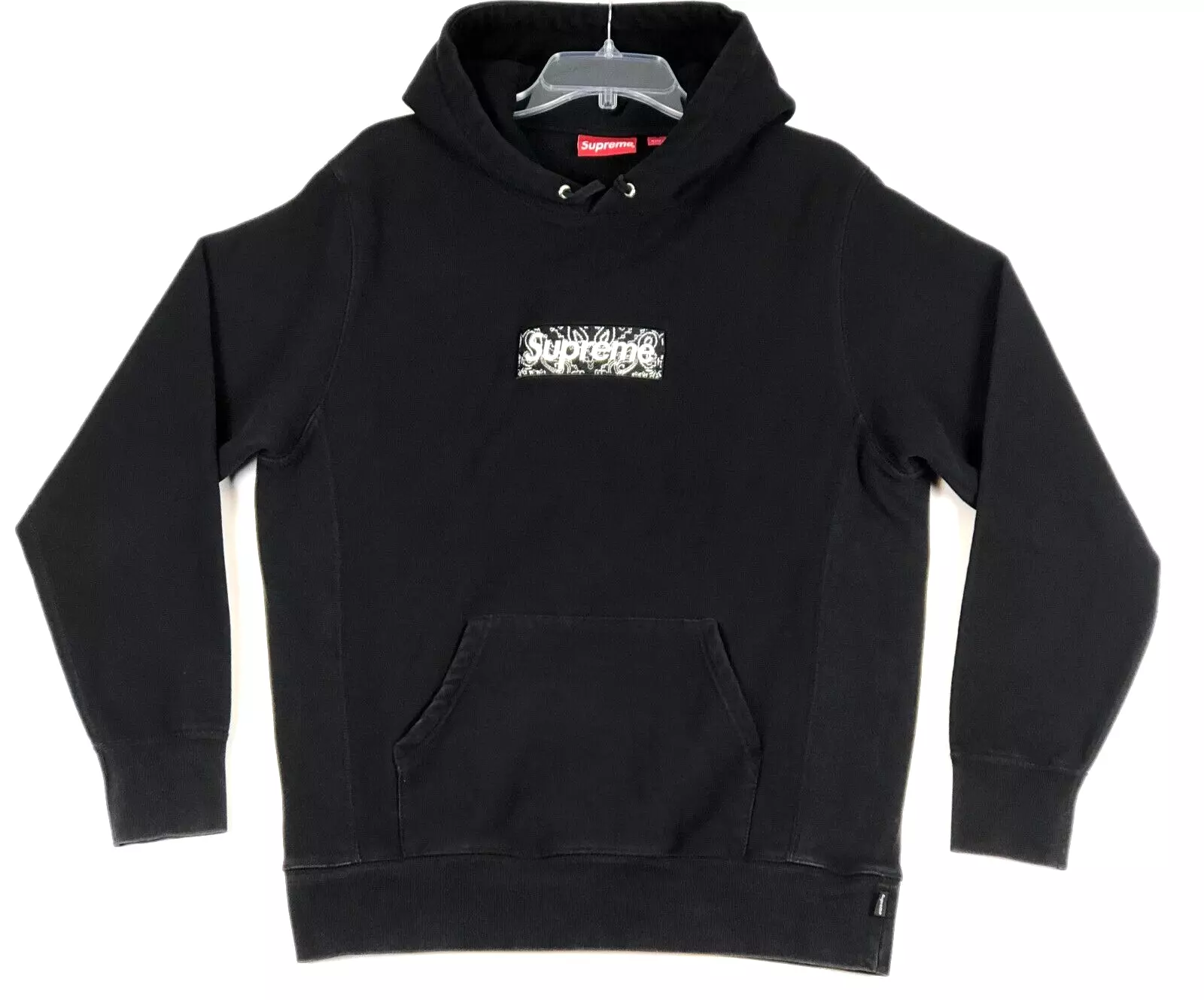Sweat à capuche homme Supreme L Bandana Box logo épais Canada noir