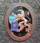 ADAC BAVARIA LION CAR BADGE VINTAGE MERCEDES MB BMW VW PORSCHE 911 COPPER 1977