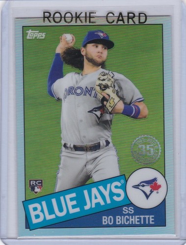 BO BICHETTE ROOKIE CARD Toronto Blue Jay BASEBALL RC Topps REFRACTOR 1985 Design