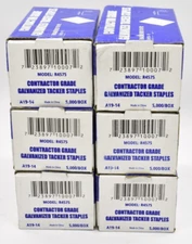 Contractor Grade Galvanized Tacker Staples 6 boxes 30,000 3/8" x 1/4"