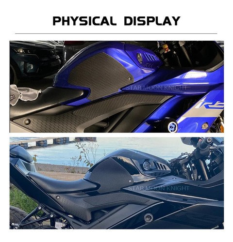 Side Fuel Tank pad Tank Pads Knee Grip Traction Pad For Yamaha YZF R3 R25 19-23 - Picture 15 of 16