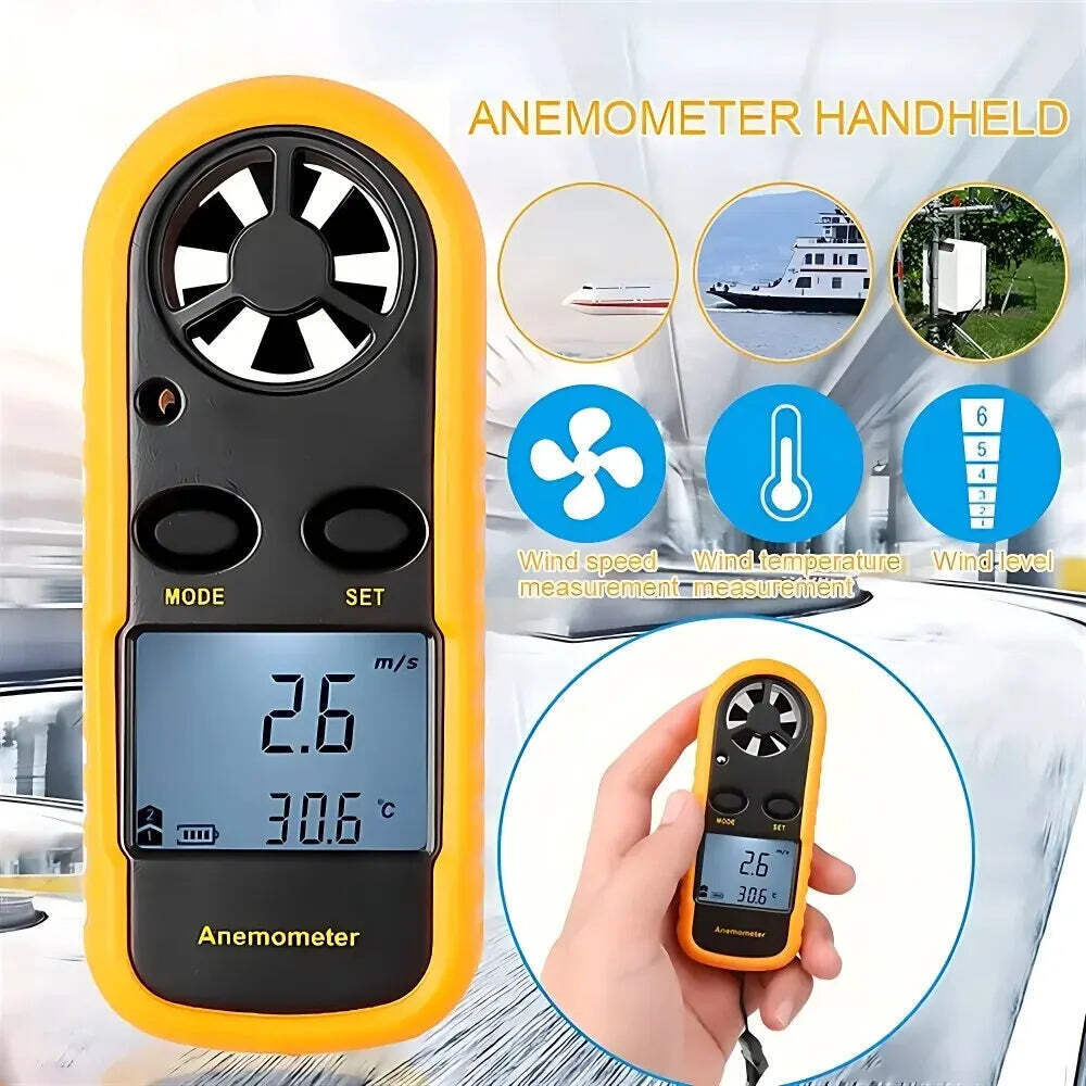 Digital Anemometer Pocket Smart Anemometer Air Wind Speed Scale Accurately Measu