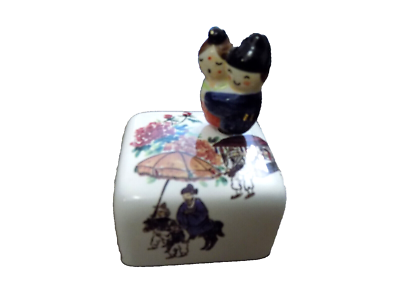 Moony Orgel Music Box Korea Signed Spins Song Handmade 3D Couple