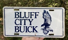 Vintage BLUFF CITY BUICK - MEMPHIS, TENNESSEE dealership booster license plate