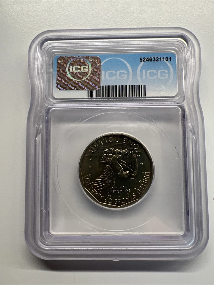 Dólar Susan B Anthony 1980-P MS68 ICG solo 3 en este grado graduación profesional valor EST $2200 Foto 3 de 3