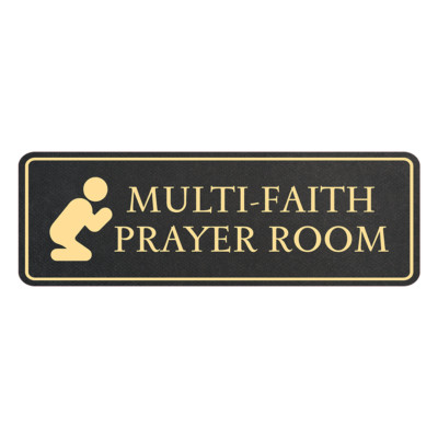 Standard Plus Multi-Faith Prayer Room Wall or Door Sign