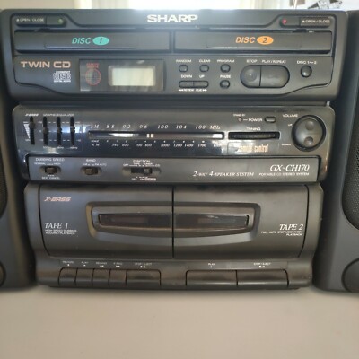 Sharp GX-CH170 TWIN CD /Tape/AM/FM Radio Boombox/GhettoBlaster