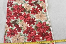 By 1/2 Yd Poinsettias & Pinecones Quilt Cotton/Moda/Woodland Holiday/32280,B1062