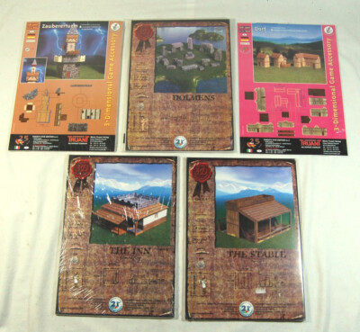 5x 3D Game Accessory / Truant - 25mm Scale - Inn Stable Zaubererturm Dolmen Dorf