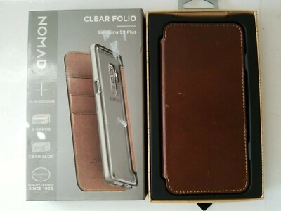 Nomad Leather Clear Folio Samsung S9 Plus Fitted Case/Skin Rigid 