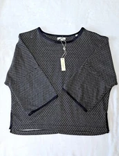 New Max Studio London Top Womens Size MEDIUM 3/4 Sleeve Shirt MSRP $128 NWT 