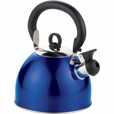 Blau Edelstahl Pfeifkessel 3L Herdplatte Kochfeld Geschirr Tee Camping