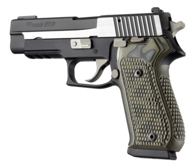 Hogue Grip For Sig P220 DA/SA Piranha G10 G-Mascus Green * 20138