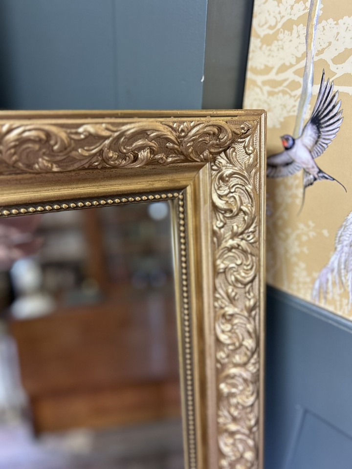 Large Vintage Gold Framed Mirror eBay