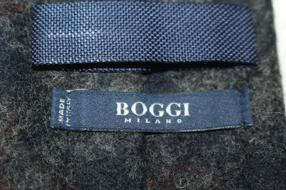 Corbata de lana de alpaca BOGGI hecha en Italia F80131 Foto 4 de 4