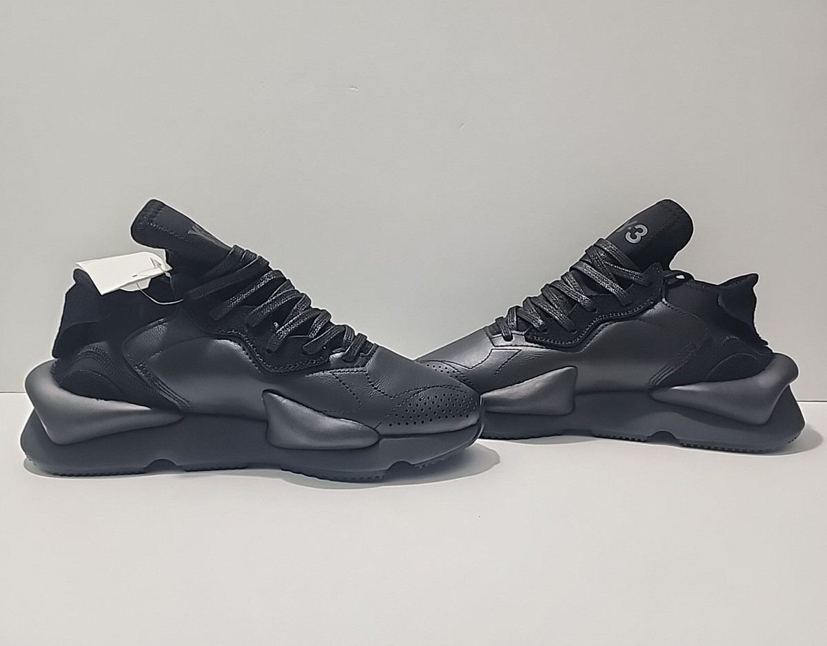 ウェア adias all blacks yohjiyamamoto Y-3 Adidas Y-3 Kaiwa Yohji Yamamoto Black Leather Shoes Men Size