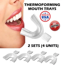 4 THERMOFORMING MOUTH TRAYS TEETH WHITENING MOUTH TRAYS MOLDING BLEACHING