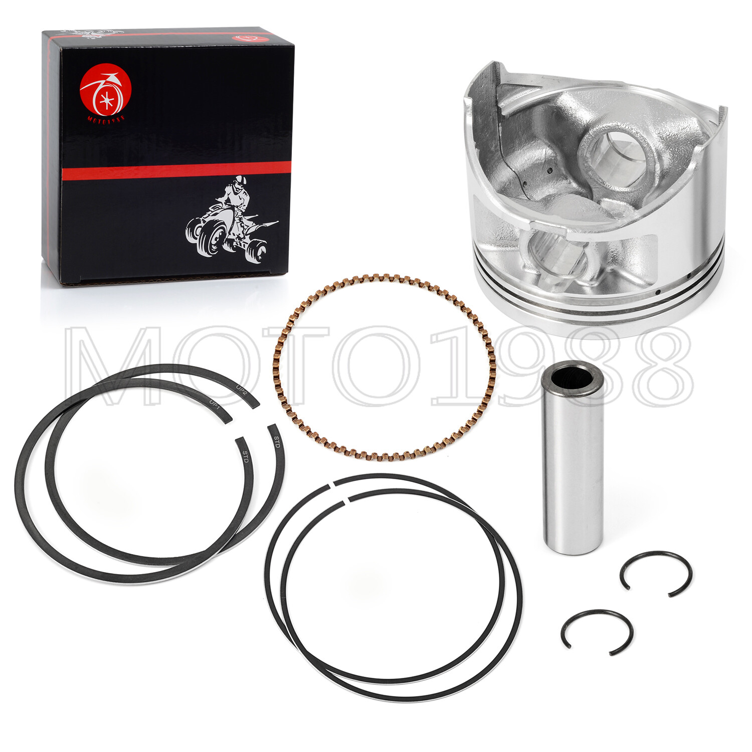 Piston Rings Gaskets Seals Engine Rebuild Kit for Yamaha YDRA Golf Cart (357CC)