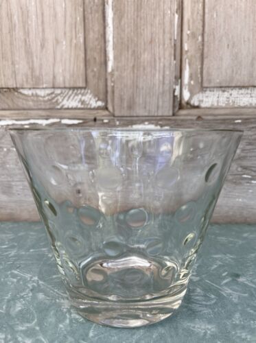 Secchio ghiaccio vintage Hazel Atlas Capri Dot vetro trasparente 5" trasparente - Foto 1 di 5