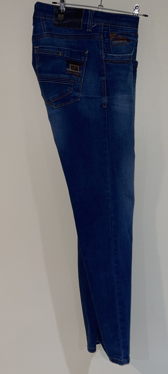 Tramway Men's Jeans 34X32 Fashion Stretch Denim Dark Wash Button