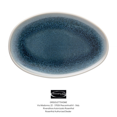 Rosenthal - Junto Aquamarine - Teller oval 28 cm - Händler 