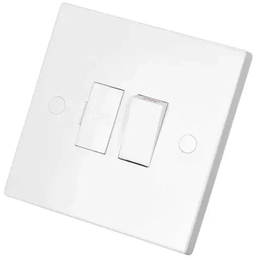 Knightsbridge 13A DP Switched Fused Spur with Flex Outlet White