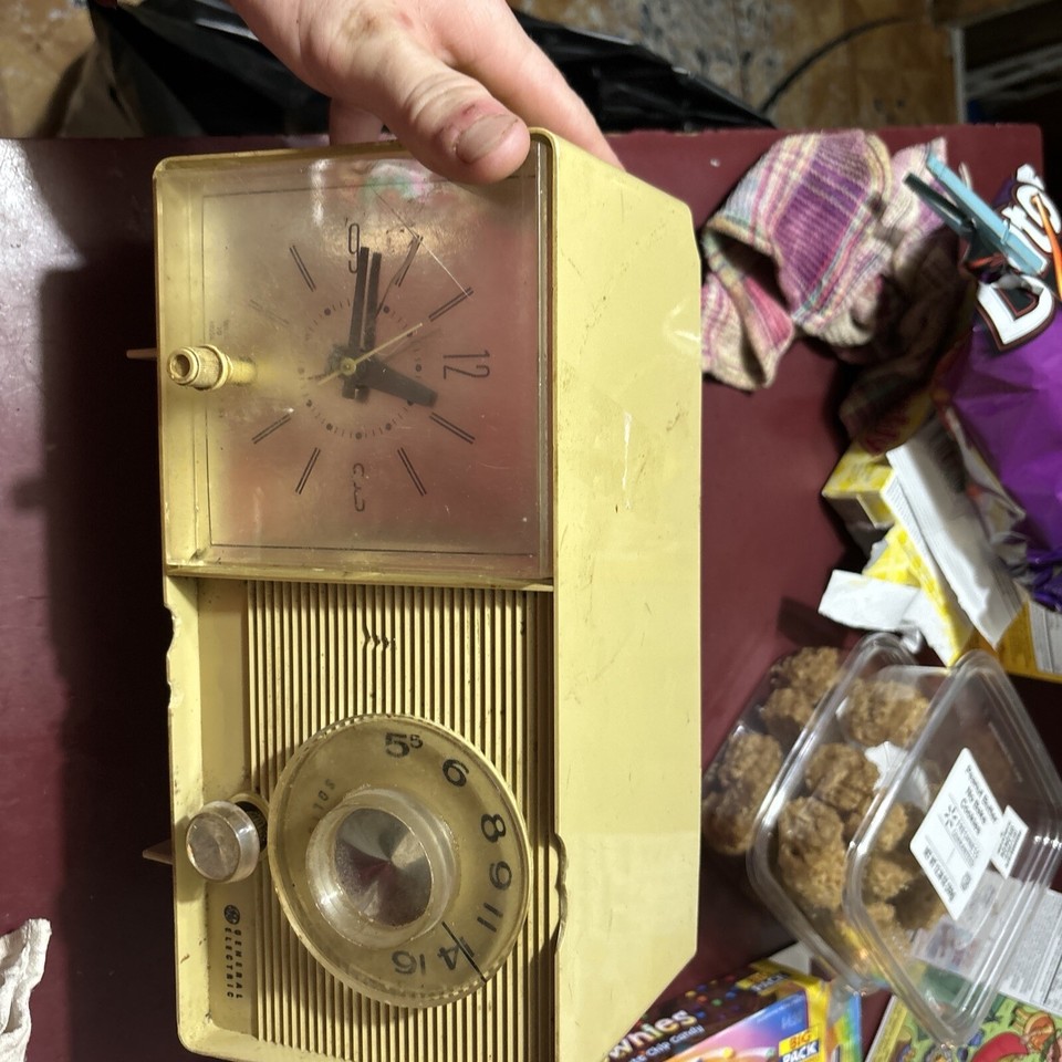 General Electric Tube clock radio vintage eBay