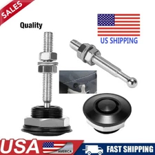 Pair Push Button Quick Release Hood Bonnet Pins Lock Clip Car Bumper Latch Set