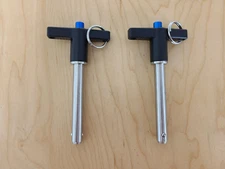 2 PACK 58mm x 8mm Pin T-Handle Stainless Steel Ball Lock Quick Release Pin 1D