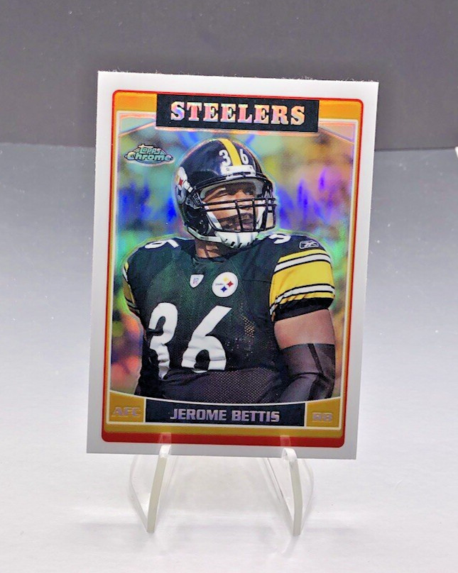 🔥🚨 Jerome Bettis 🚨🔥 2006 Topps Chrome Refractor # 43 Steelers Rams  HOF