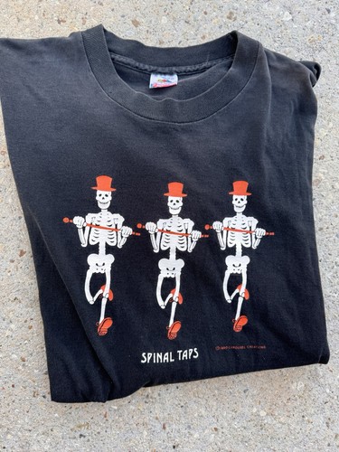 Camiseta De Colección Años 90 Halloween Negra XL Bailando Esqueletos Grifos Espinales Comedia - Imagen 8 de 8