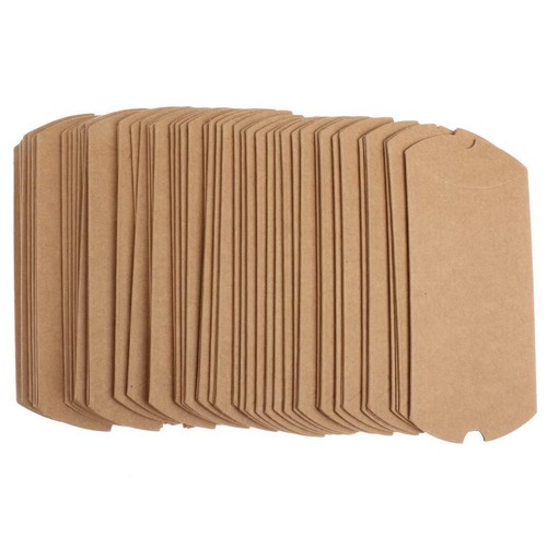 50pc Kraft Paper Sweets Candy Cushion Boxing Gift Boxes - Picture 6 of 7