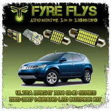 White LED interior lights package kit for 2003-07 Murano 11 pcs 3014 series SMD