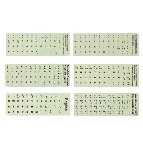 Arabic Korean English Notebook Desktop Universal Luminous Keyboard Stickers - Picture 6 of 10