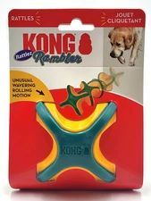 KONG Rambler Rattlez X-Ball Medium/Large Fetch & Chew Dog Toy 3"
