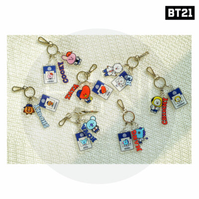 BTS BT21 Official Authentic Goods Acrylic Key Ring School Ver By Kumhong Fancy
