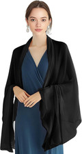 Women Chiffon Sheer Shawl Wraps for Evening Dresses, 79"X24" Lightweight Soft Ch