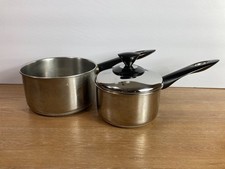 Set of 2 VTG Farberware Alum Clad Stainless S...